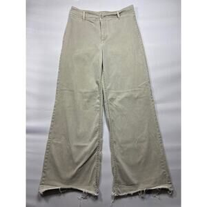 OAT New York Women's Light Green Khaki Wide Leg Jeans - Size 10/30 (30x30)